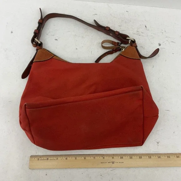 Dooney & Bourke Red Canvas Top Handle Bag for Women Purse Handbag - Picture 3 of 7